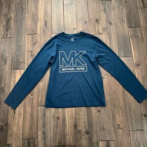 Michael Kors Dark Teal Blue Long Sleeve Tee T-Shirt M